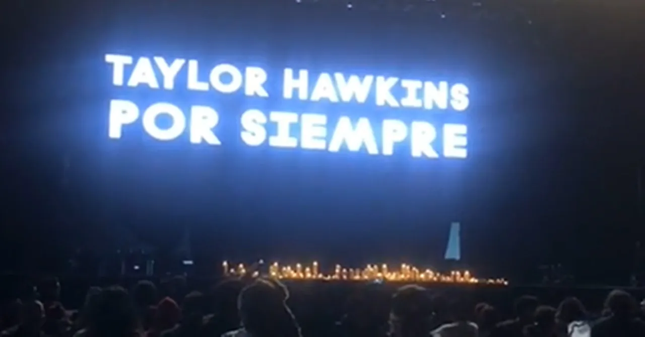 A bela homenagem feita a Taylor Hawkins no palco em que ele tocaria na Colômbia