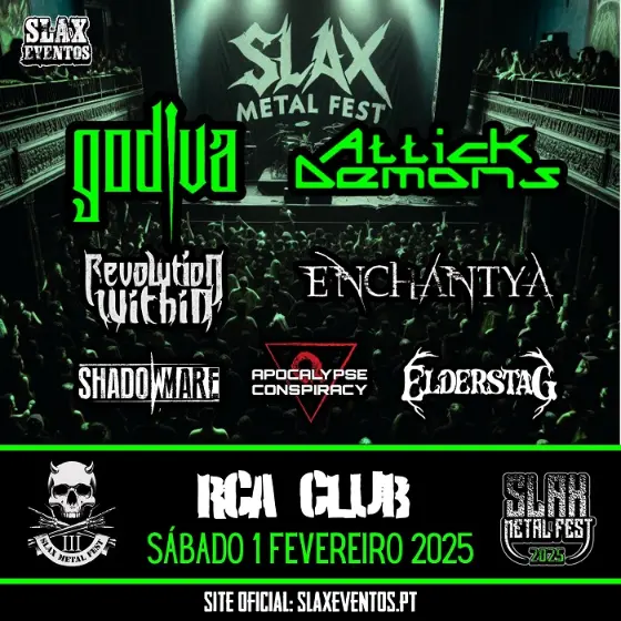 SLAX METAL FEST: aí está o cartaz oficial com 7 bandas!
