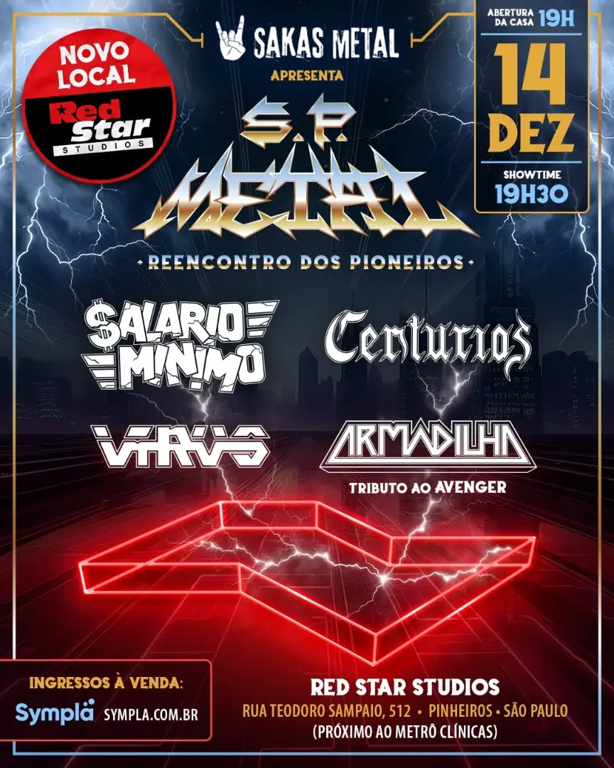 Armadilha: Show especial “SP Metal – Reencontro dos Pioneiros” tem novo local!